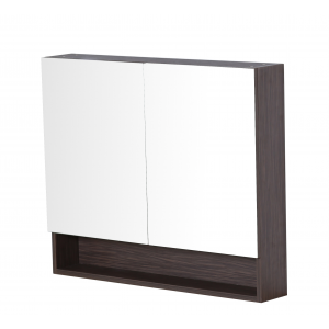 Stella Walnut PVC 900 Mirror Cabinet